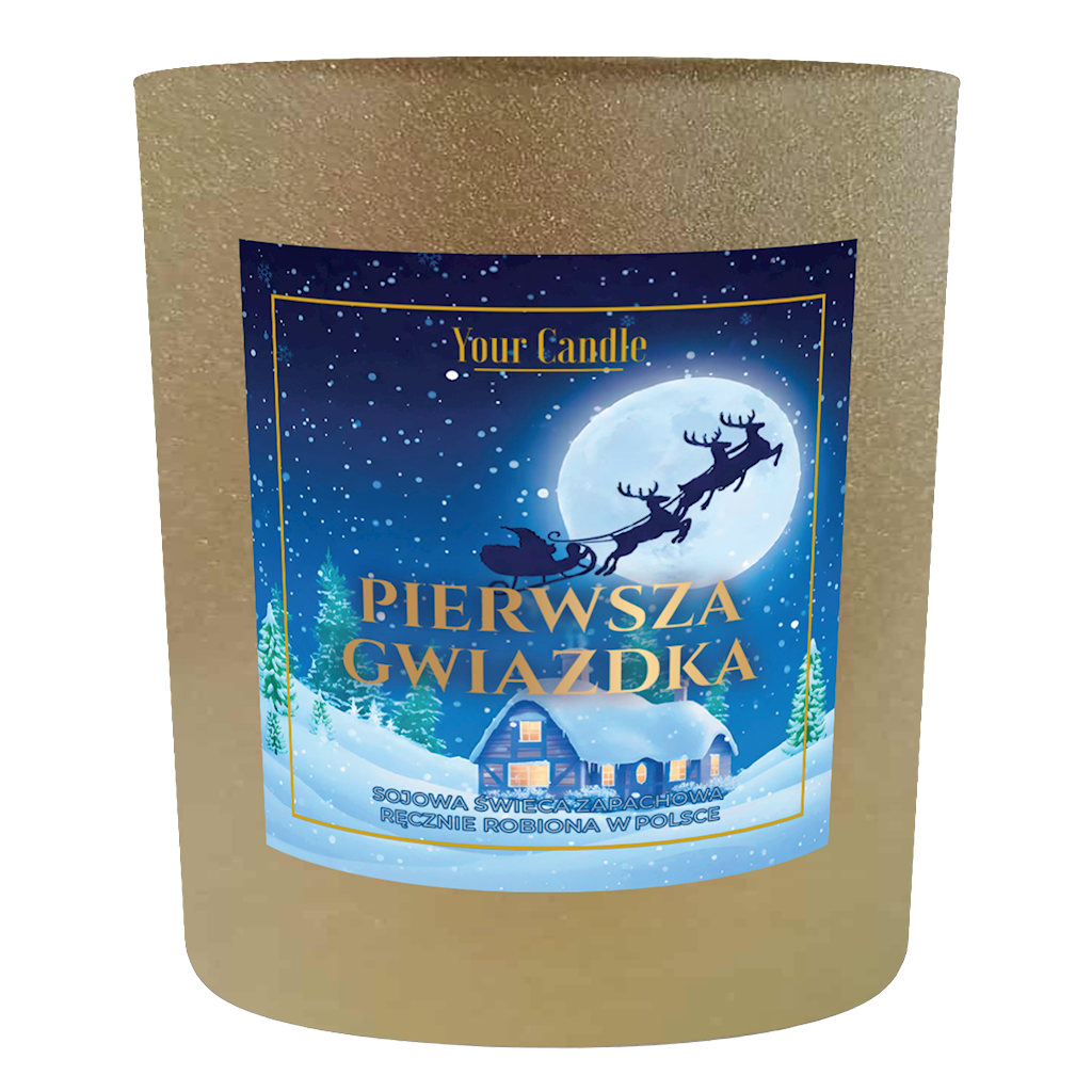 ŚWIECA SOJOWA ZAPACHOWA PIERWSZA GWIAZDKA 180 ml – YOUR CANDLE (PRODUKT SEZONOWY)