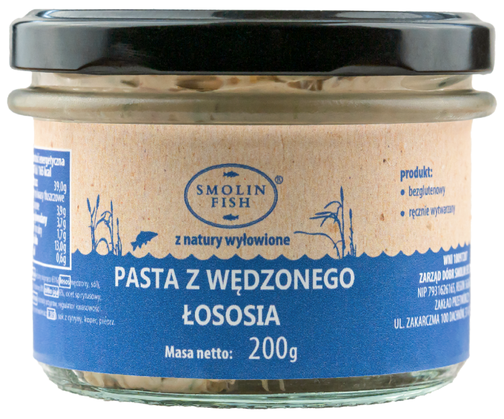 PASTA Z ŁOSOSIA WĘDZONEGO BEZGLUTENOWA 200 g – SMOLIN FISH (NA ZAMÓWIENIE)