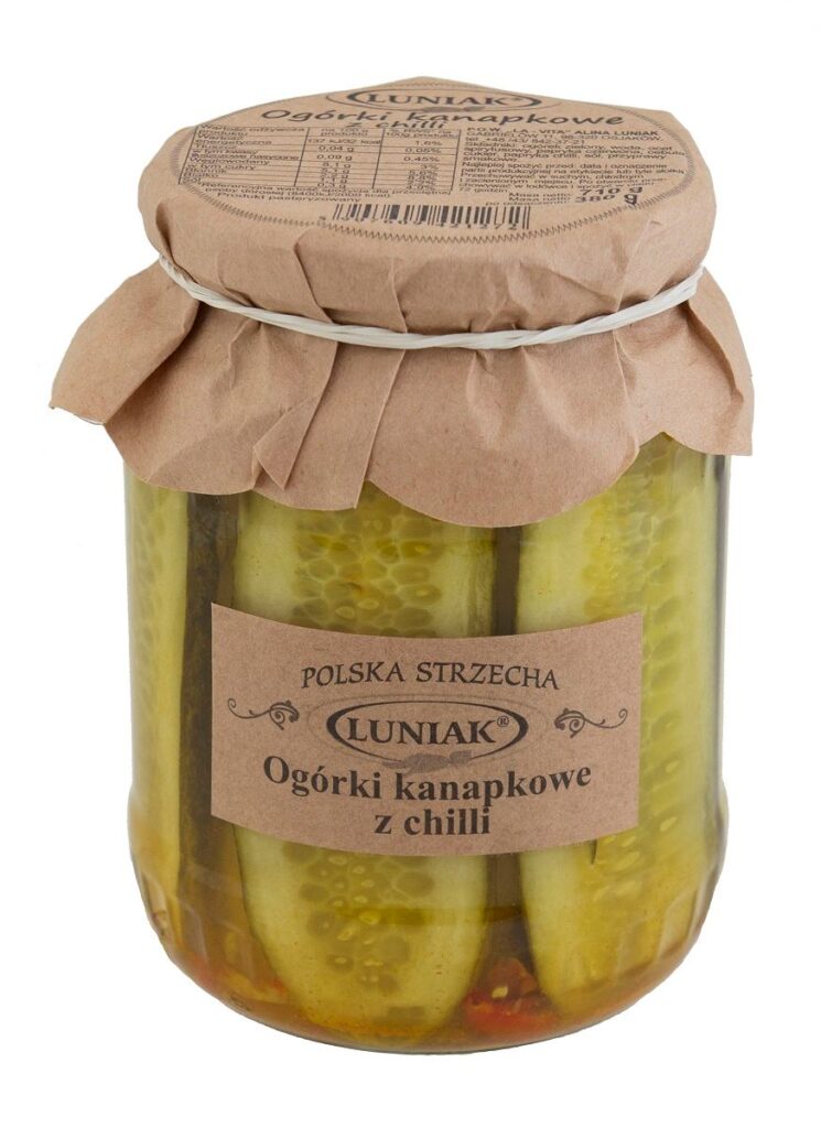OGÓRKI KANAPKOWE Z CHILI 710 g (380 g) – LUNIAK