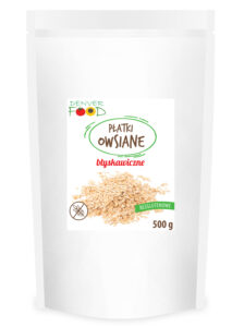 PŁATKI OWSIANE BŁYSKAWICZNE BEZGLUTENOWE 500 g - DENVER FOOD