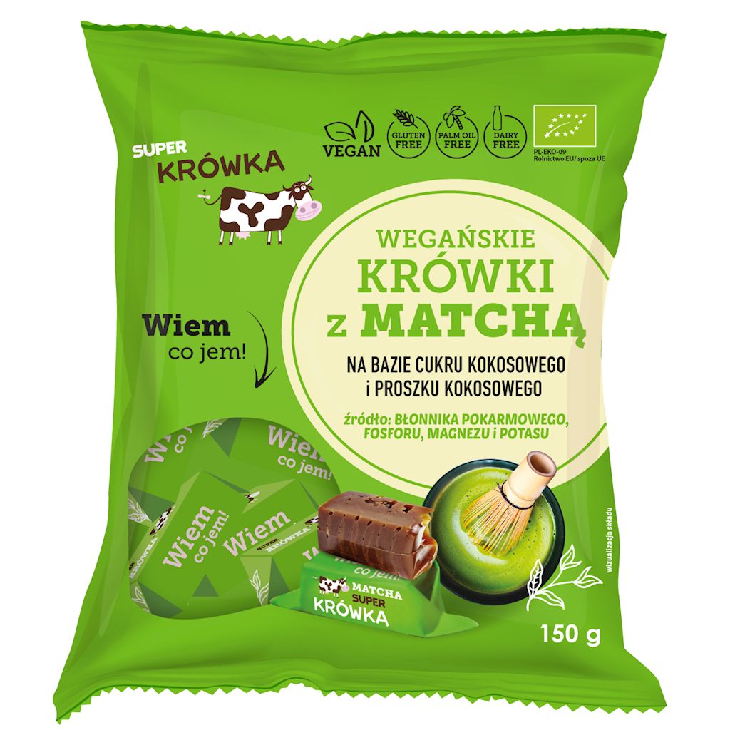KRÓWKI Z MATCHĄ BEZMLECZNE BEZGLUTENOWE BIO 150 g – ME GUSTO (SUPER KRÓWKA)