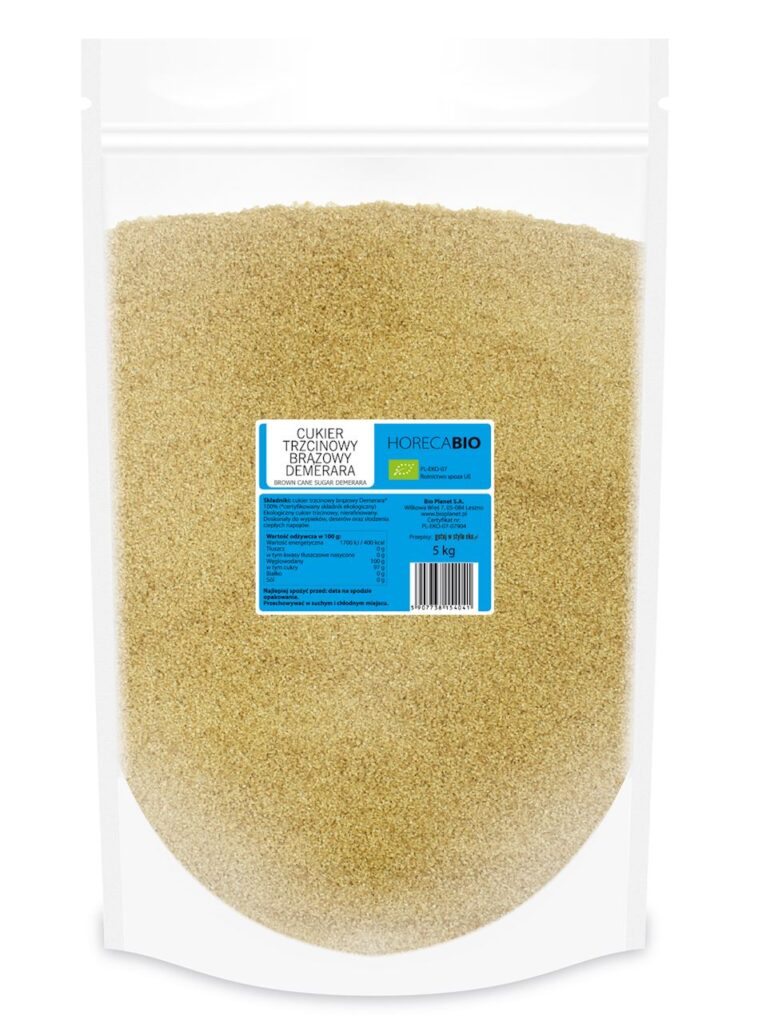 CUKIER TRZCINOWY DEMERARA BIO 5 kg – HORECA (BIO PLANET)