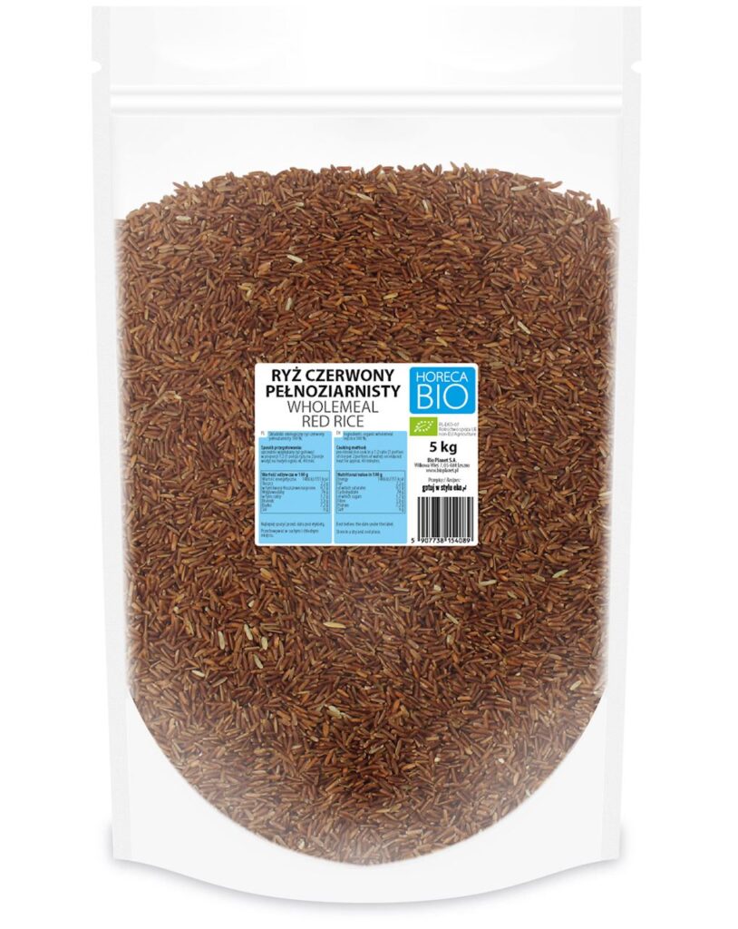 RYŻ CZERWONY PEŁNOZIARNISTY BIO 5 kg – HORECA (BIO PLANET)