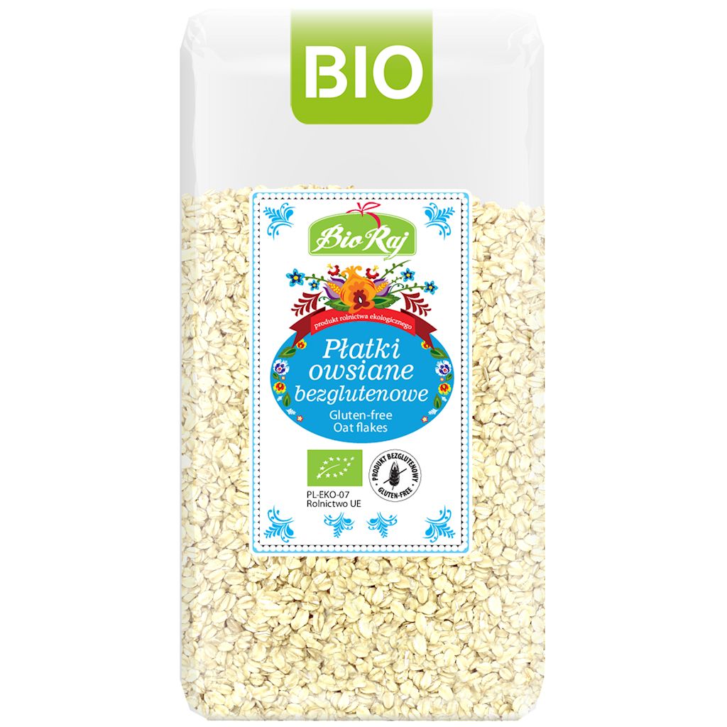 PŁATKI OWSIANE BEZGLUTENOWE BIO (POLSKA) 350 g – BIO RAJ