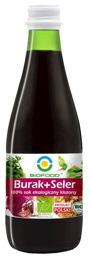 SOK Z BURAKÓW I SELERÓW KISZONYCH NFC BEZGLUTENOWY BIO 300 ml - BIOFOOD
