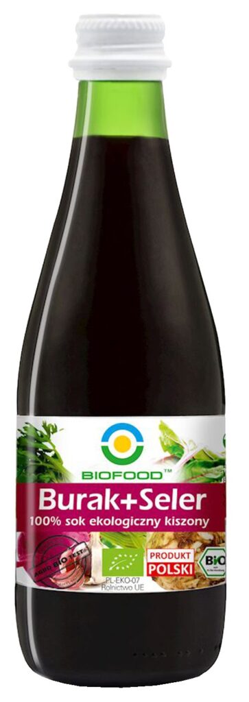 SOK Z BURAKÓW I SELERÓW KISZONYCH NFC BEZGLUTENOWY BIO 300 ml – BIOFOOD