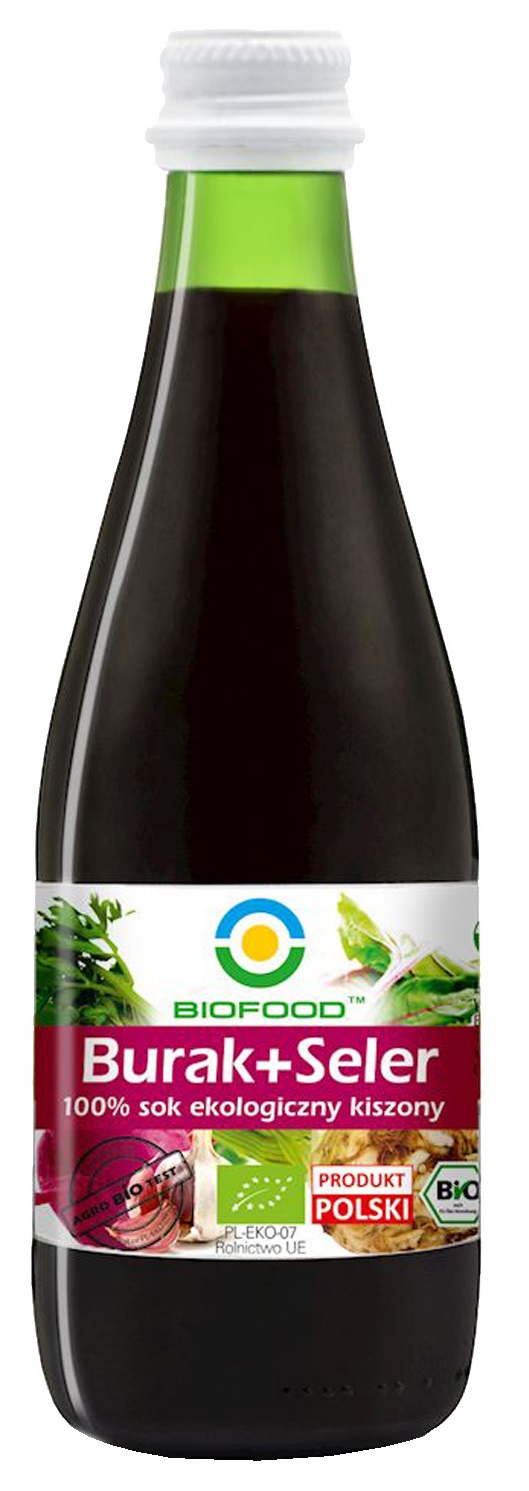 SOK Z BURAKÓW I SELERÓW KISZONYCH NFC BEZGLUTENOWY BIO 300 ml - BIOFOOD