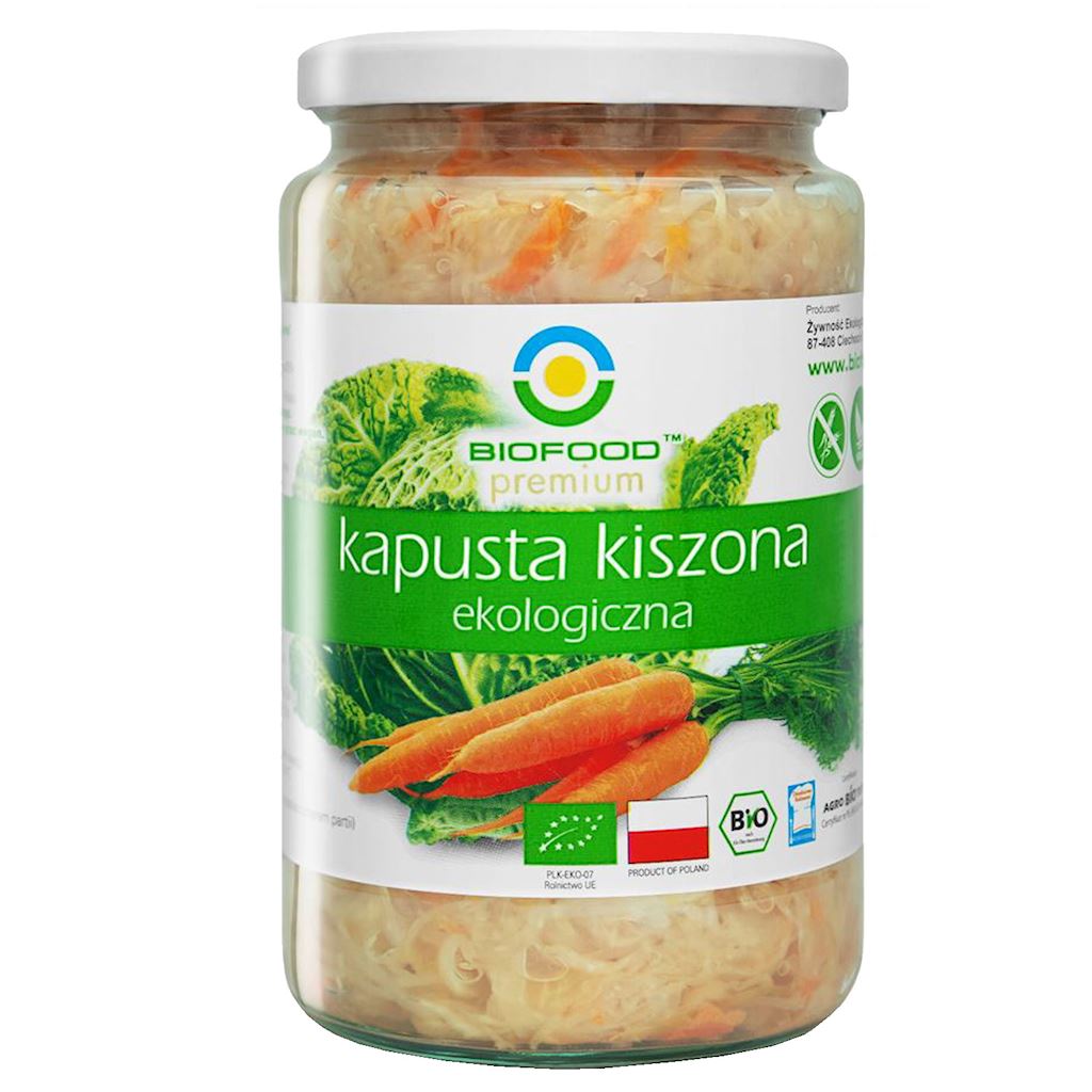 KAPUSTA KISZONA Z MARCHEWKĄ BEZGLUTENOWA BIO 700 g (500 g) – BIOFOOD