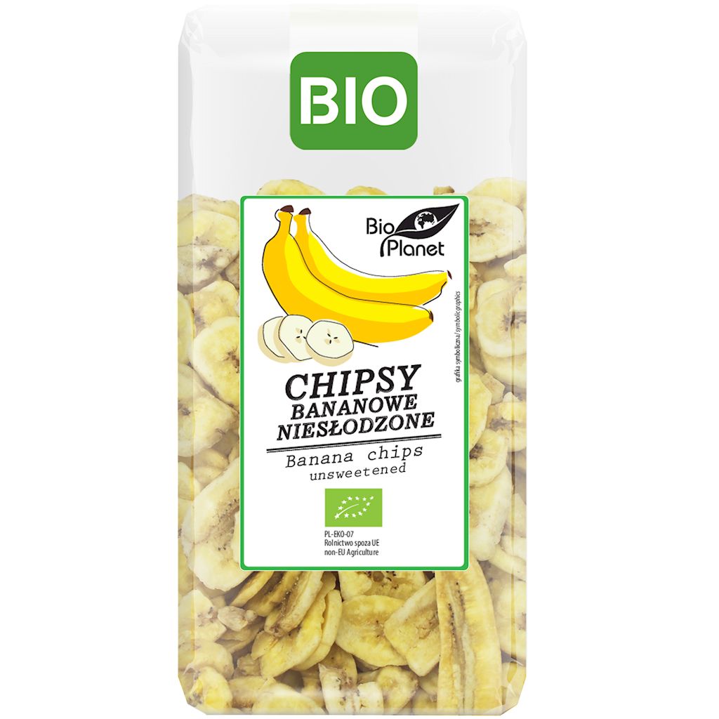 CHIPSY BANANOWE NIESŁODZONE BIO 150 g – BIO PLANET