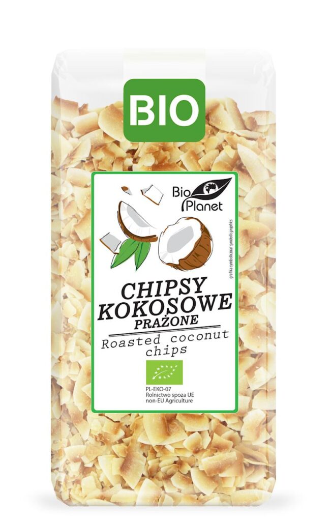 CHIPSY KOKOSOWE PRAŻONE BIO 150 g – BIO PLANET