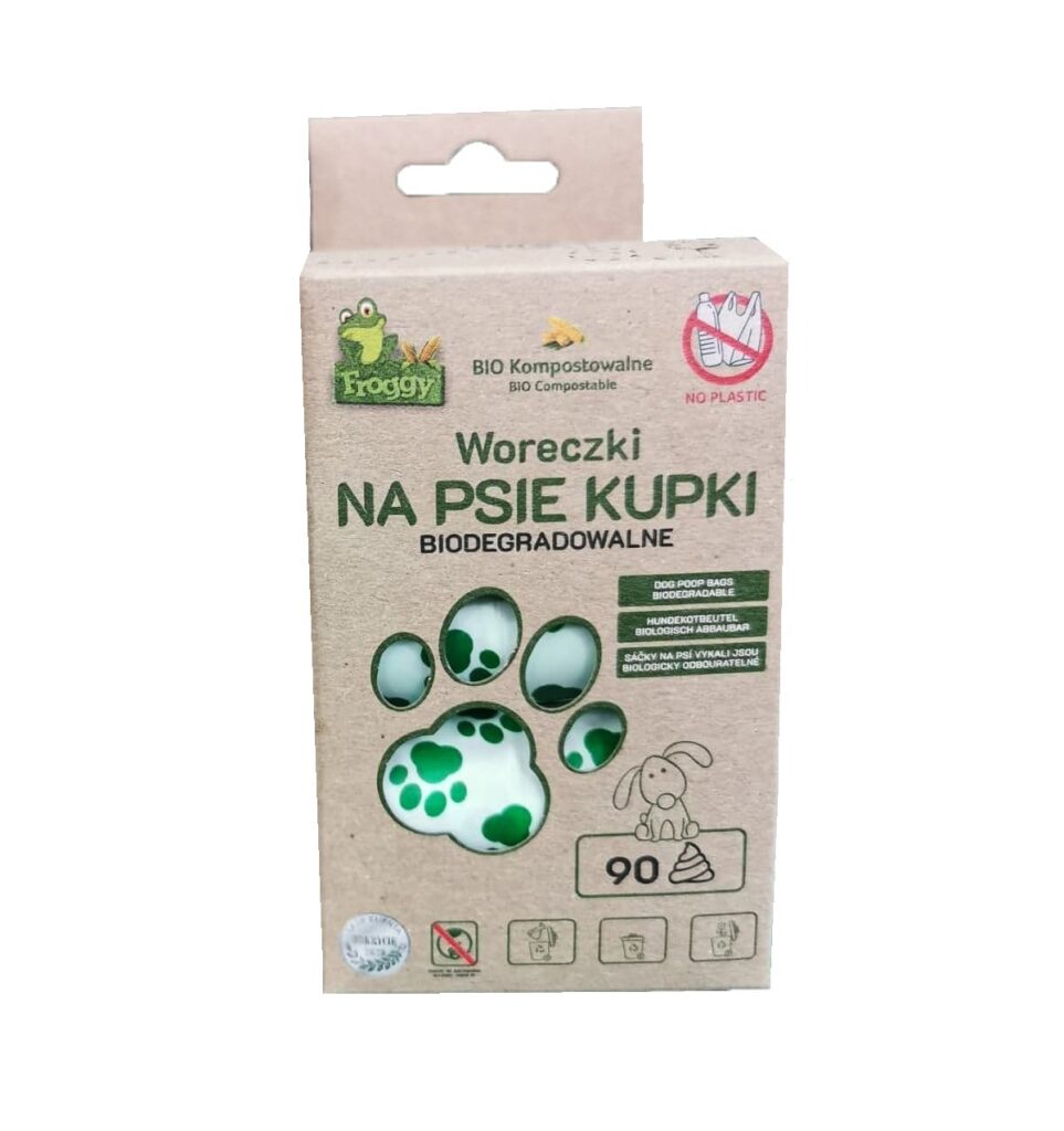 WORKI NA PSIE ODCHODY (KOMPOSTOWALNE I BIODEGRADOWALNE) 90 szt – FROGGY