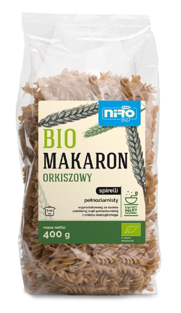 MAKARON (ORKISZOWY RAZOWY) SPIRELLI BIO 400 g – NIRO