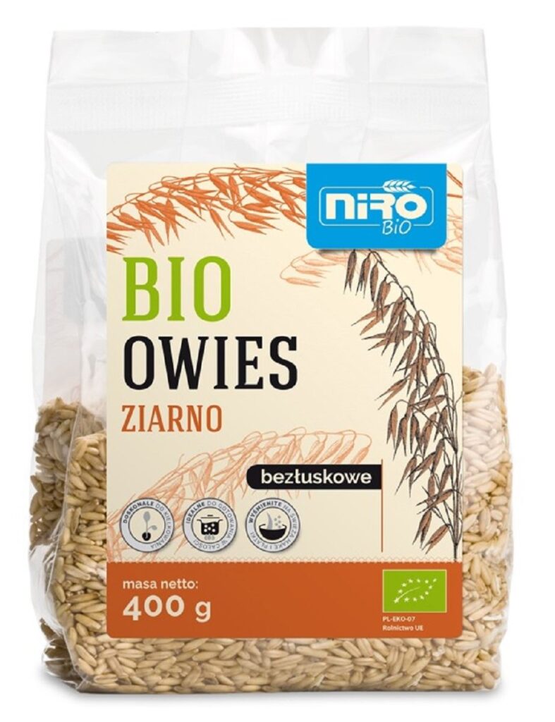 OWIES ZIARNO BEZŁUSKOWE BIO 400 g – NIRO