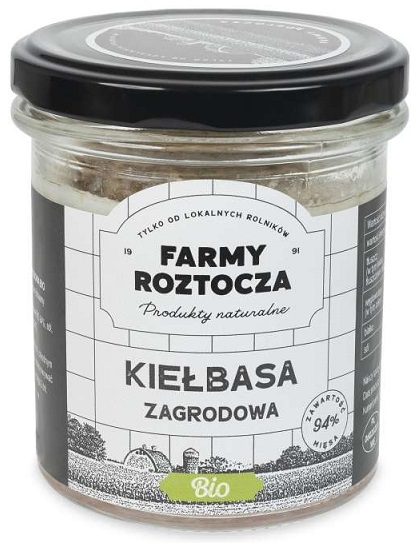 KIEŁBASA ZAGRODOWA BIO 250 g (SŁOIK) – FARMY ROZTOCZA