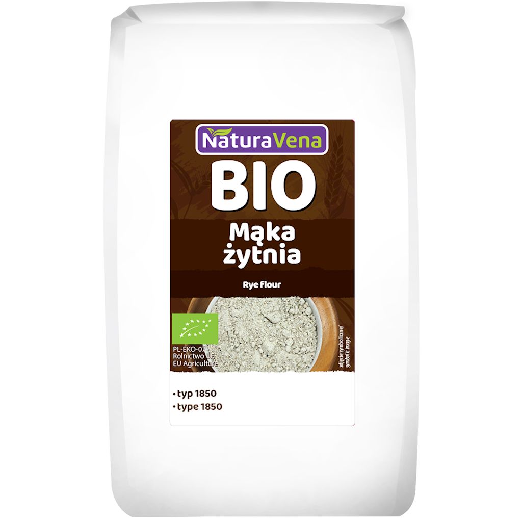 MĄKA ŻYTNIA TYP 1850 BIO 1 kg – NATURAVENA