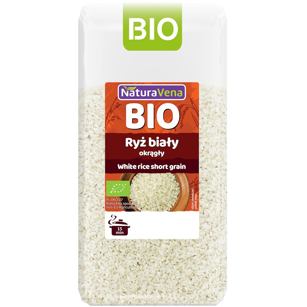 RYŻ BIAŁY OKRĄGŁY BIO 500 g – NATURAVENA