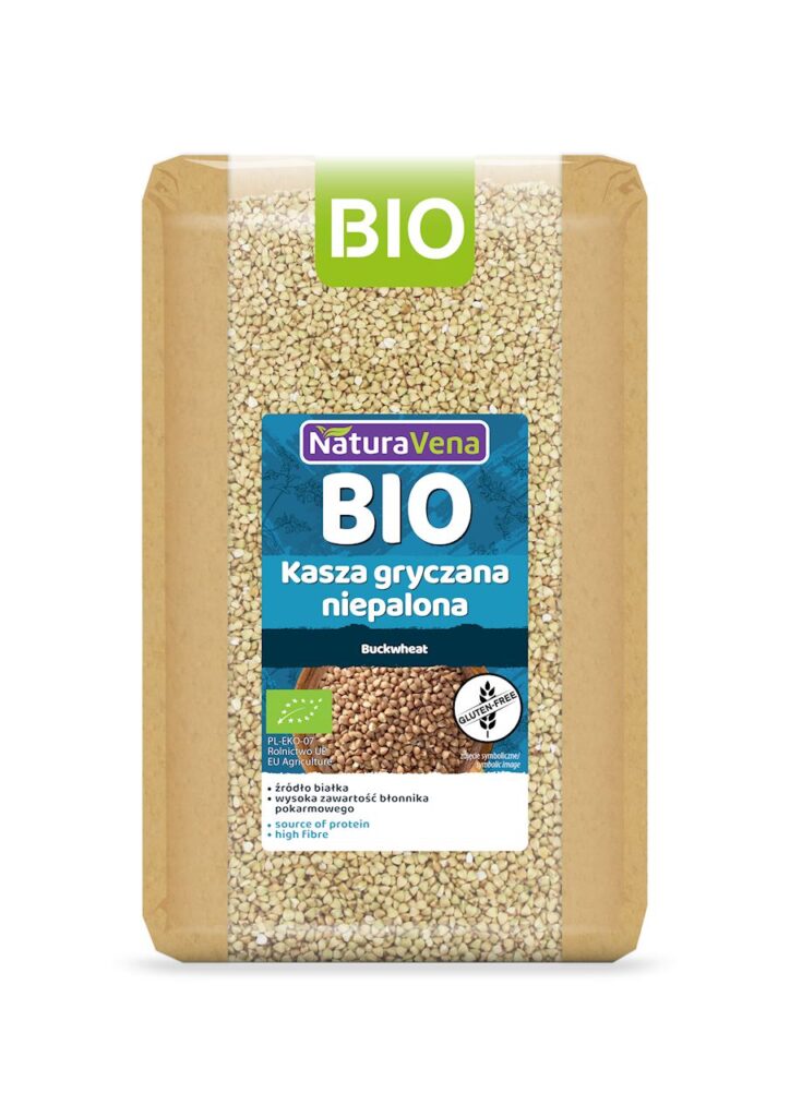 KASZA GRYCZANA NIEPALONA BEZGLUTENOWA BIO 1 kg – NATURAVENA
