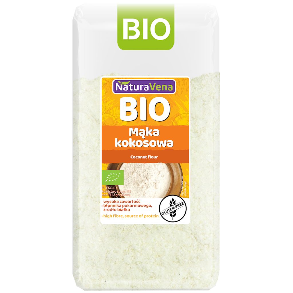 MĄKA KOKOSOWA BEZGLUTENOWA BIO 500 g – NATURAVENA