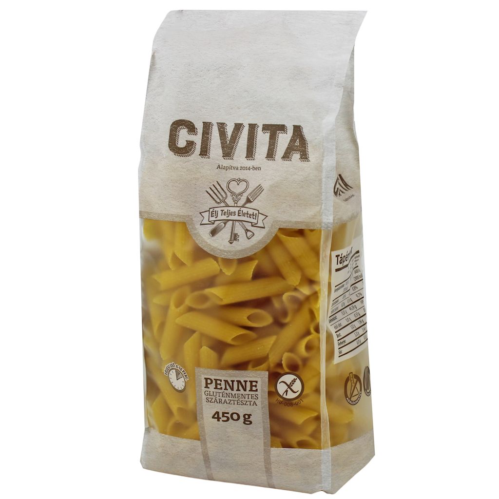 MAKARON (KUKURYDZIANY) PENNE BEZGLUTENOWY 450 g – CIVITA
