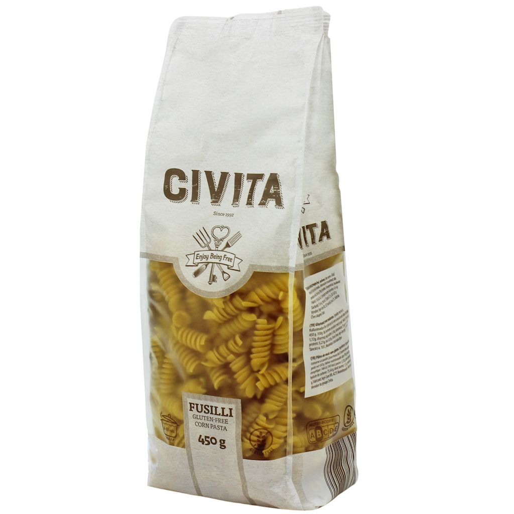 MAKARON (KUKURYDZIANY) ŚWIDERKI BEZGLUTENOWY 450 g – CIVITA