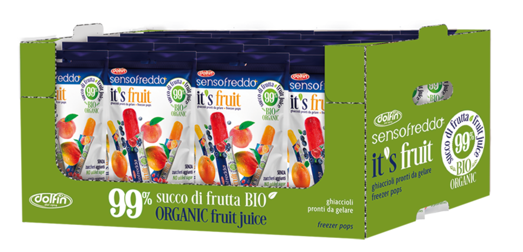 LODY OWOCOWE DO ZAMROŻENIA BEZGLUTENOWE BIO (10 x 40 ml) 400 ml - SENSOFREDDO (DOLFIN)