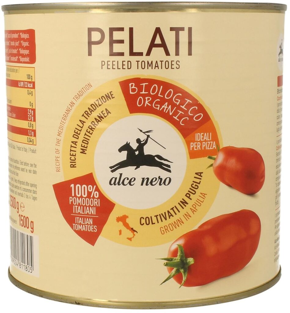 POMIDORY PELATI BIO 2,5 kg (1,5 kg) – HORECA (ALCE NERO)