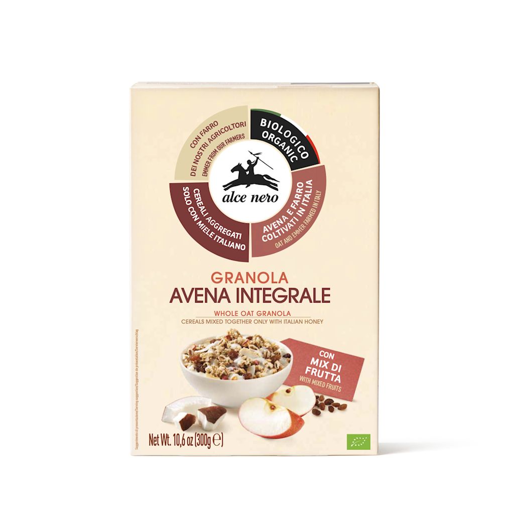 GRANOLA Z MIODEM I OWOCAMI BIO 300 g – ALCE NERO