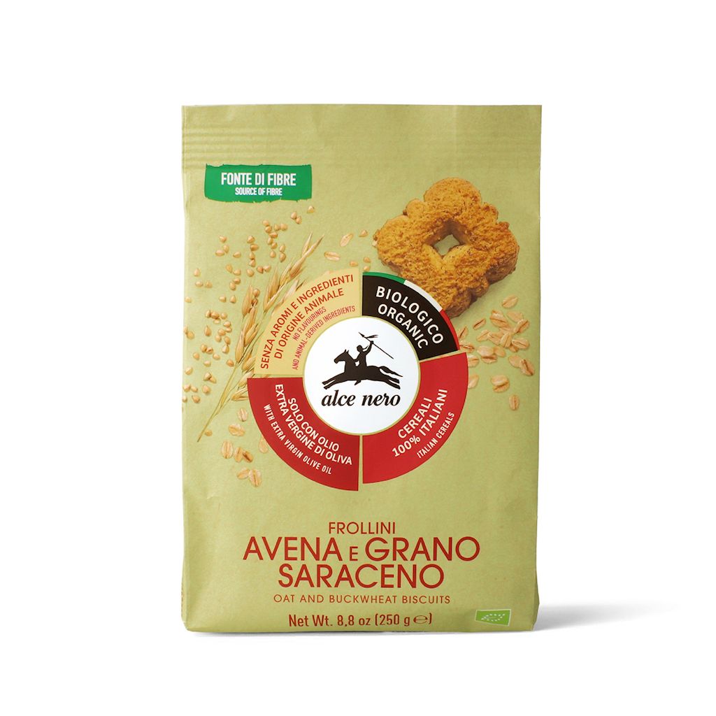 CIASTKA OWSIANO – GRYCZANE BIO 250 g – ALCE NERO