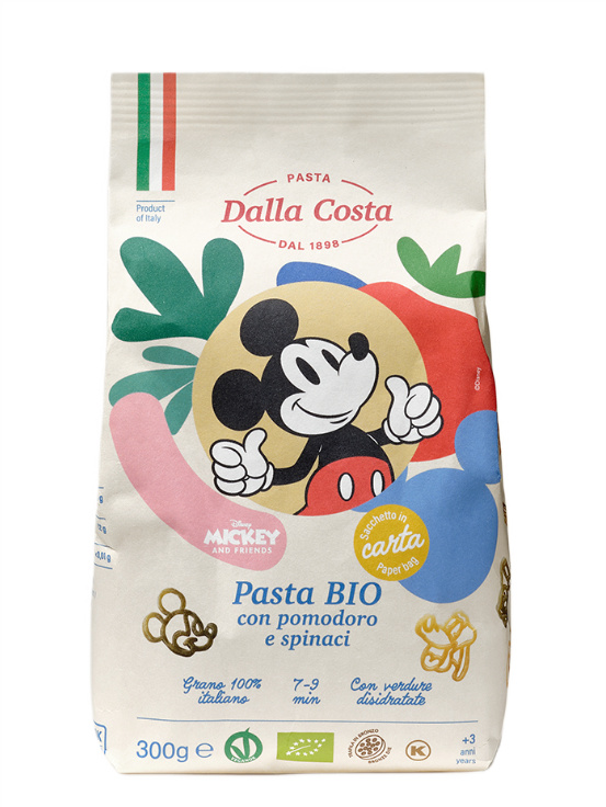 MAKARON (SEMOLINOWY TRÓJKOLOROWY) DISNEY MICKEY BIO 300 g – DALLA COSTA