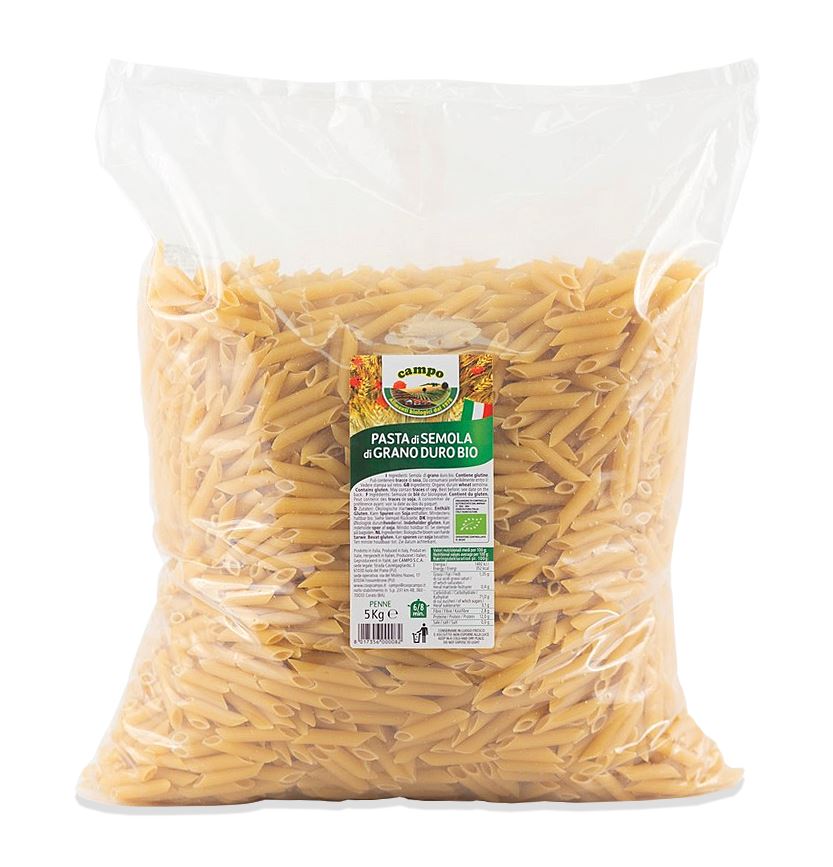 MAKARON (SEMOLINOWY) PENNE BIO 5 kg – HORECA