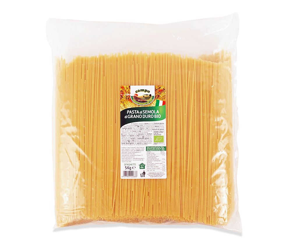 MAKARON (SEMOLINOWY) SPAGHETTI BIO 5 kg – HORECA