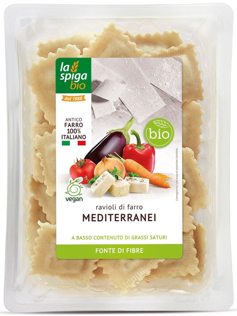 RAVIOLI ŚWIEŻE Z WARZYWAMI I TOFU BIO 250 g – LA SPIGA