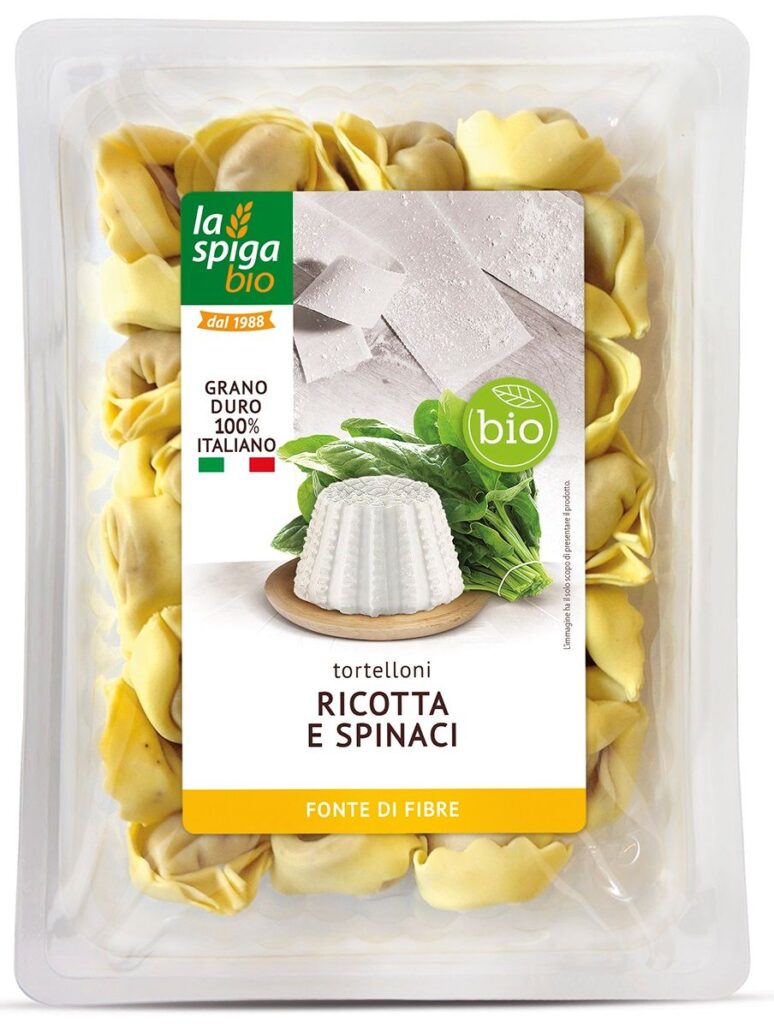 TORTELLONI ŚWIEŻE Z RICOTTĄ I SZPINAKIEM BIO 250 g – LA SPIGA