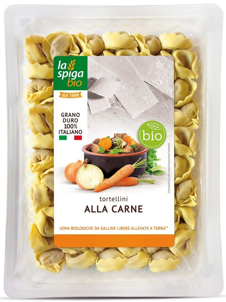 TORTELLINI ŚWIEŻE Z MIĘSEM I JAJKIEM BIO 250 g – LA SPIGA