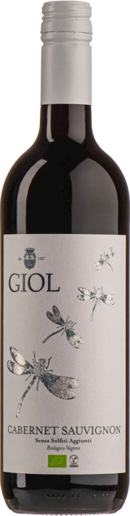 WINO GIOL CABERNET SAUVIGNON BEZ DODATKU SIARCZYNÓW CZERWONE WYTRAWNE BIO 0,75 L (WŁOCHY)