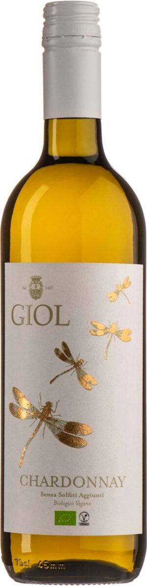 WINO GIOL CHARDONNAY BEZ DODATKU SIARCZYNÓW BIAŁE WYTRAWNE BIO 0,75 L (WŁOCHY)