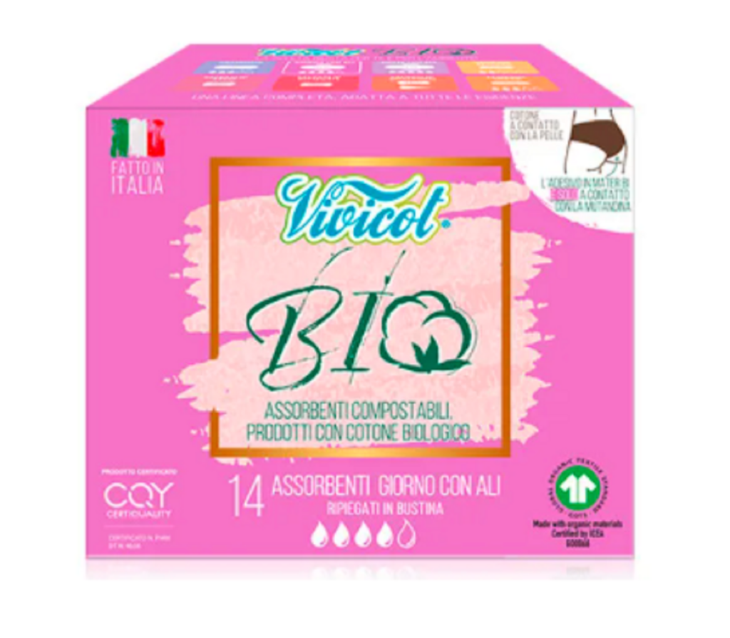 PODPASKI HIGIENICZNE ZE SKRZYDEŁKAMI NA DZIEŃ ECO 14 szt. – VIVICOT