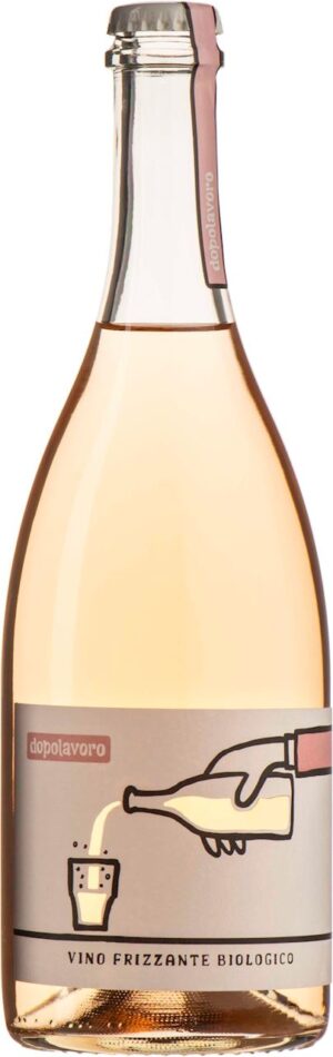 WINO DOPOLAVORO FRIZZANTE ROSATO RÓŻOWE WYTRAWNE LEKKO MUSUJĄCE BIO 0,75 L (WŁOCHY)