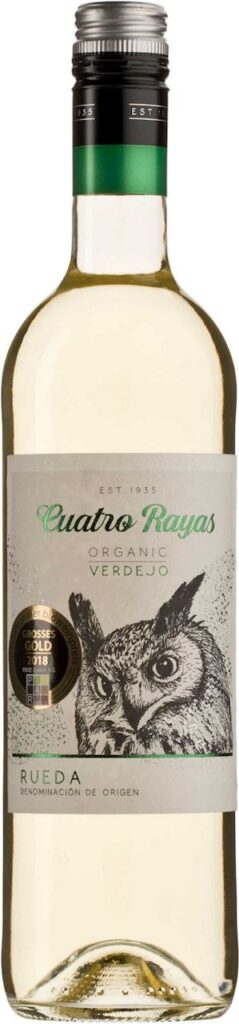 WINO CUATRO RAYAS VERDEJO BIAŁE WYTRAWNE BIO 0,75 L (HISZPANIA)