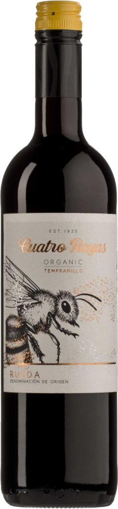 WINO CUATRO RAYAS TEMPRANILLO CZERWONE WYTRAWNE BIO 0,75 L (HISZPANIA)