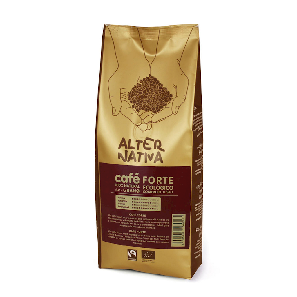 KAWA ZIARNISTA ARABICA/ROBUSTA FORTE FAIR TRADE BEZGLUTENOWA BIO 500 g – ALTERNATIVA3