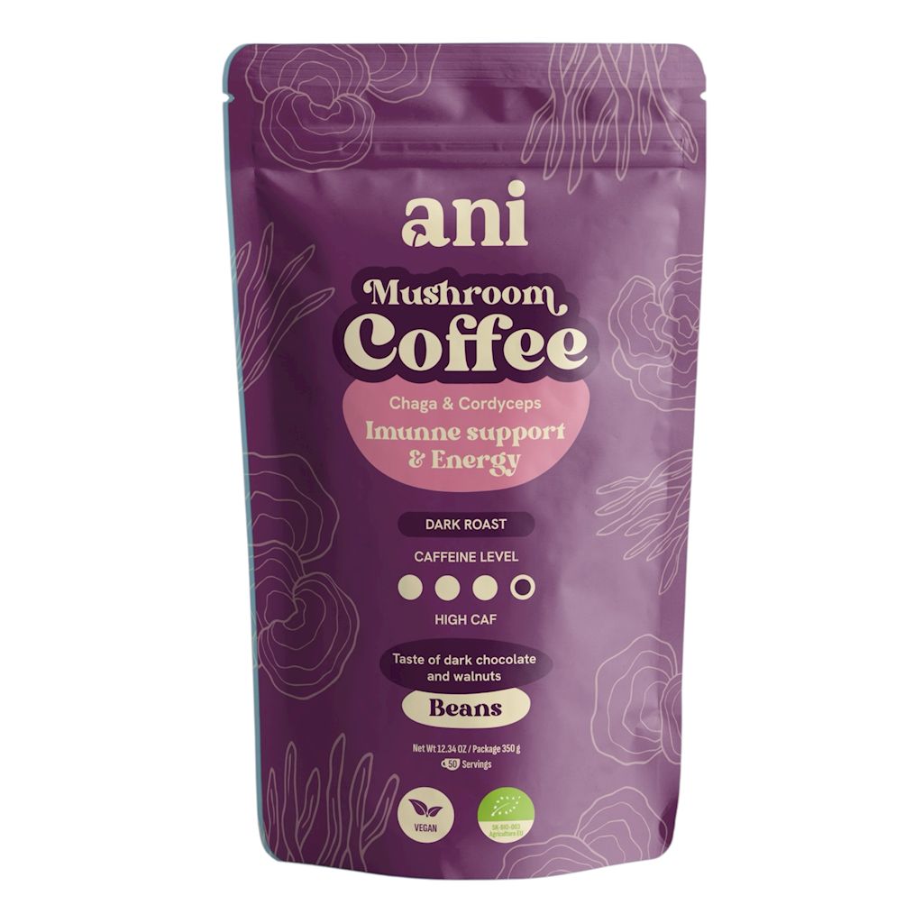 KAWA ZIARNISTA ARABICA Z CHAGA I CORDYCEPS BIO 350 g – ANI