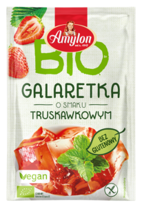 GALARETKA Z AGAREM O SMAKU TRUSKAWKOWYM BEZGLUTENOWA BIO 40 g - AMYLON