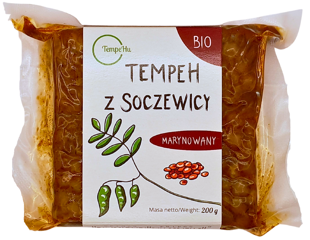TEMPEH Z SOCZEWICY MARYNOWANY BIO 200 g – TEMPEHU
