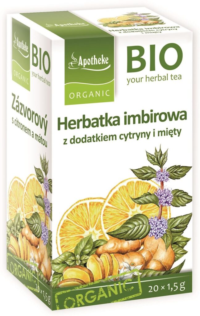 HERBATKA IMBIROWA (CYTRYNA I MIĘTA) BIO (20 x 1,5 g) 30 g – APOTHEKE