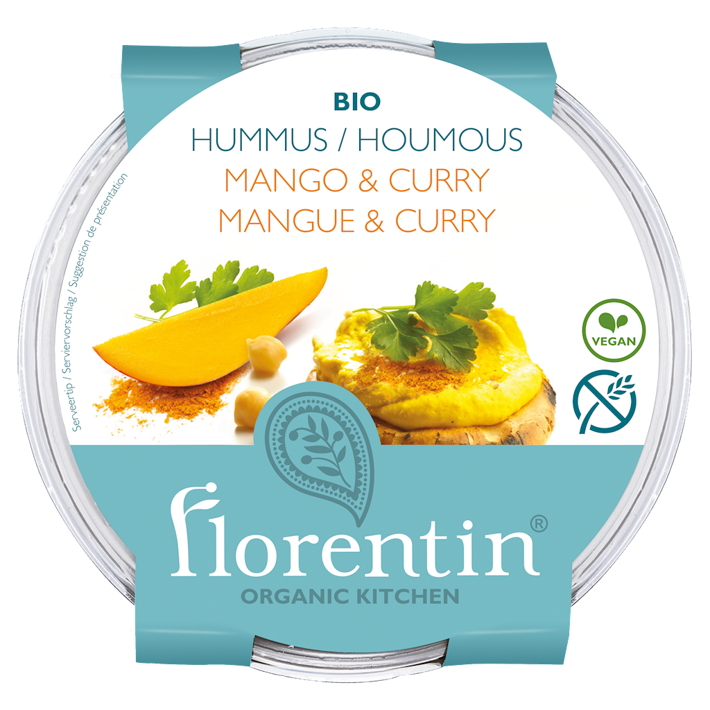 HUMMUS Z MANGO I CURRY BEZGLUTENOWY BIO 170 g – FLORENTIN