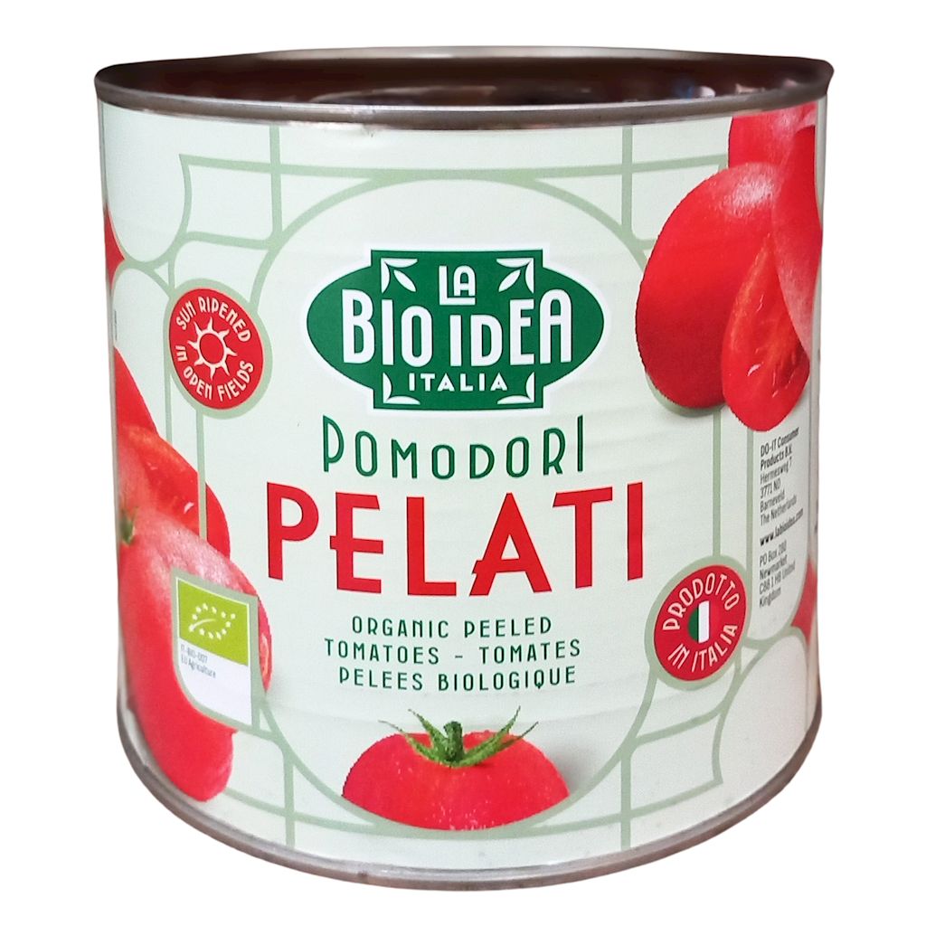 POMIDORY KROJONE BEZ SKÓRY BIO 2,5 kg – HORECA (LA BIO IDEA)