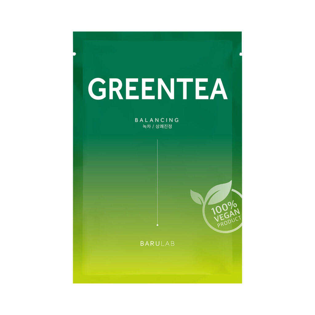 MASECZKA KOREAŃSKA DO TWARZY W PŁACHCIE HERBATA ZIELONA 23 g – BARULAB