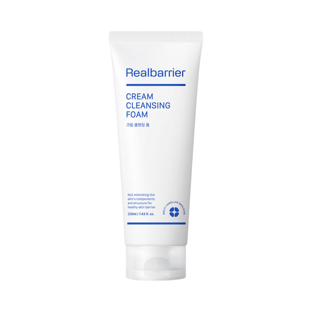 PIANKA KOREAŃSKA DO TWARZY CREAM NAWILŻAJĄCA OCZYSZCZAJĄCA Z CERAMIDAMI 220 ml – REAL BARRIER