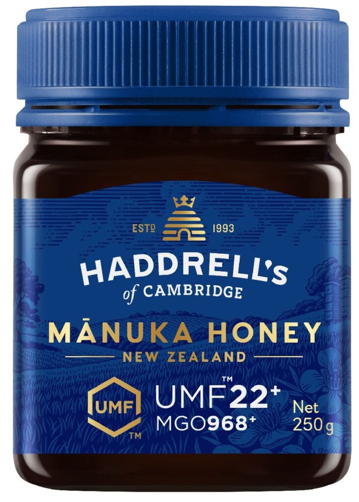 MIÓD MANUKA MGO 968+ UMF 22+ 250 g – HADDRELL’S OF CAMBRIDGE